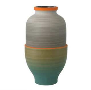 Happy 80's Gray, Beige, Orange & Blue Vase Set of 3