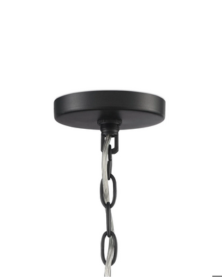 Inland Single-Light Transitional Slatted Wood Drum Pendant