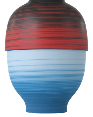 Happy 80's Black, Blue, Red & Orange Vase Set of 3