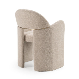 Modrest Ashley - Modern Beige Fabric + Brushed Brass Dining Chair