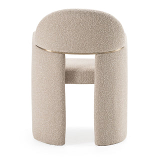 Modrest Ashley - Modern Beige Fabric + Brushed Brass Dining Chair
