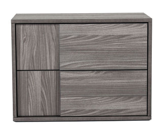 Nova Domus Asus - Italian Modern Elm Grey Nightstand