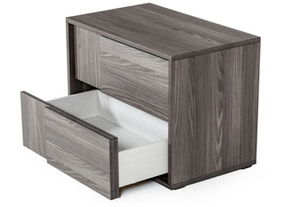 Nova Domus Asus - Italian Modern Elm Grey Nightstand