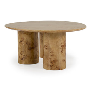 Avril - Modern Burl Freeform Coffee Table