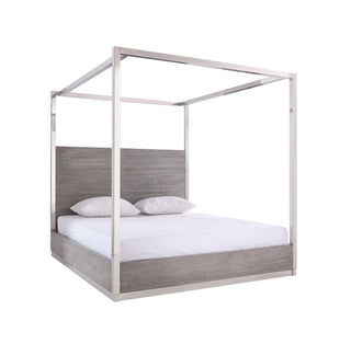 Arlene Modern Grey Elm & Stainless Steel Bedroom Set