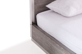 Arlene Modern Grey Elm & Stainless Steel Bedroom Set