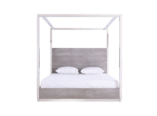 Arlene Modern Grey Elm & Stainless Steel Bedroom Set