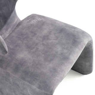 Modrest Bergman - Modern Grey-Blue Velvet Dining Chair