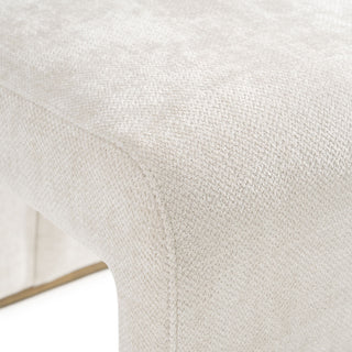 Modrest Bounty - Modern Beige Fabric + Antique Brass Dining Chair (Set of 2)