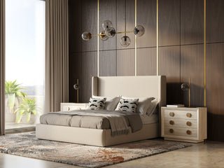 Modrest Byrne - Modern Beige Fabric Bed