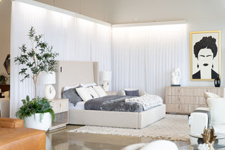 Modrest Byrne - Modern Beige Fabric Bed
