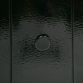 Modrest Calexico - Contemporary Black Wave Glass + Black Buffet