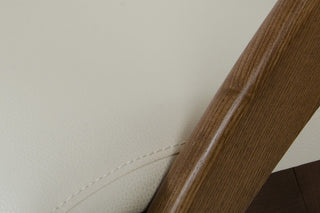 Modrest Lucas Mid-Century Cream & Walnut Dining Chair