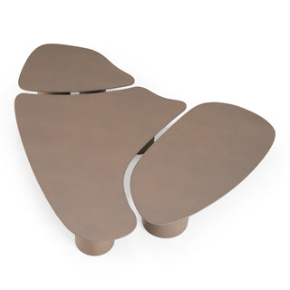 Modrest Connie - Modern White Oak Nesting Coffee Table Set