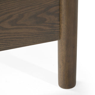 Modrest Carolina - Modern Grey Fabric + Wenge Bed