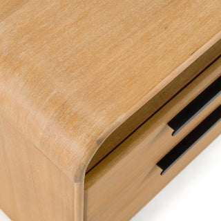 Modrest Dresden - Modern Natural Acacia 2-Drawer Nightstand