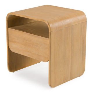 Modrest Dresden - Modern Natural Acacia 1-Drawer Nightstand