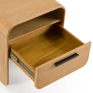 Modrest Dresden - Modern Natural Acacia 1-Drawer Nightstand