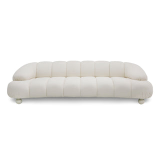 Divani Casa Duran - Contemporary White Fabric 4-Seater Sofa