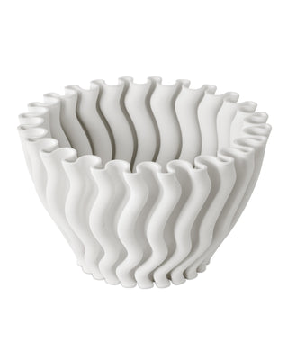 Ripple White Vase