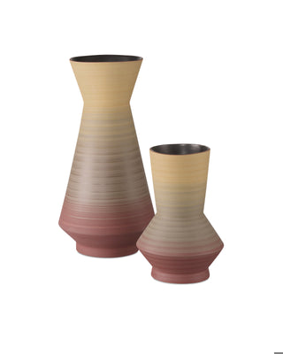 Happy 80's Red & Yellow Vase Set of 2