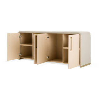 Modrest Florence - Modern Beige Leatherette + Gold Buffet