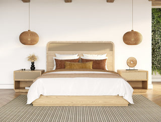 Modrest Gavin - Modern Natural Ash + Rattan Bed