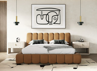 Modrest Harris - Modern Brown Fabric Bed