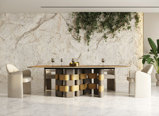Lamod Falzone - Modern Ceramic + Wood Dining Table