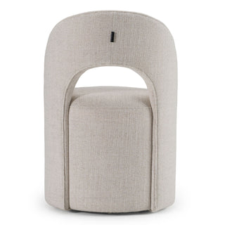 Modrest Gordon - Modern Cream Fabric Swivel Dining Chair
