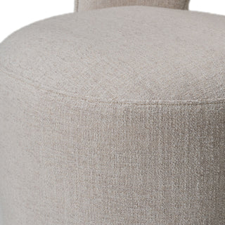 Modrest Gordon - Modern Cream Fabric Swivel Dining Chair