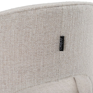 Modrest Gordon - Modern Cream Fabric Swivel Dining Chair