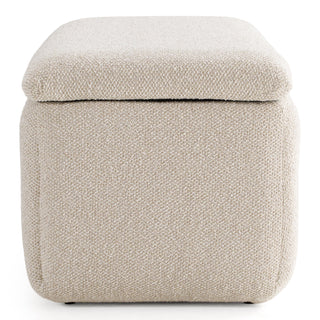 Modrest Harris - Modern Off-White Fabric Bench w/ Storage