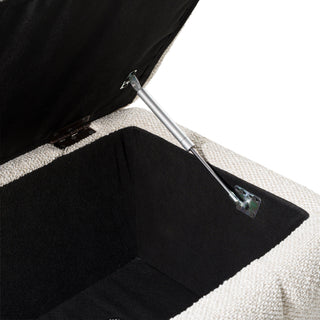 Modrest Harris - Modern Off-White Fabric Bench w/ Storage