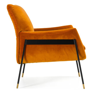 Divani Casa Joseph Modern Orange Fabric Accent Chair