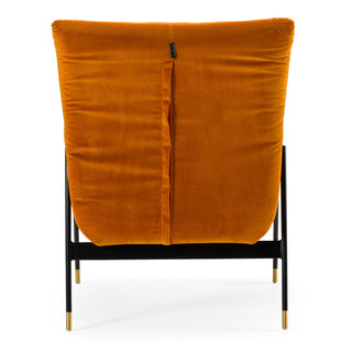 Divani Casa Joseph Modern Orange Fabric Accent Chair
