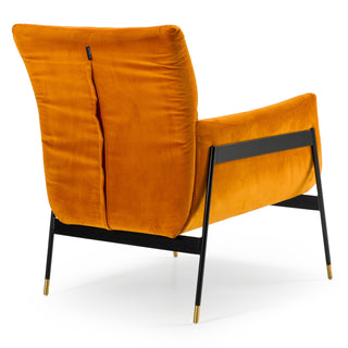 Divani Casa Joseph Modern Orange Fabric Accent Chair