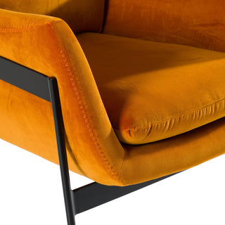Divani Casa Joseph Modern Orange Fabric Accent Chair