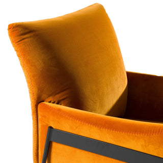 Divani Casa Joseph Modern Orange Fabric Accent Chair