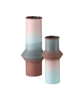 Happy 80's Blue & Red Vase Set of 2