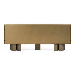 Lamod Kiefer - Modern Faux Travertine Ceramic + Bronze Buffet