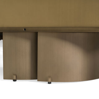 Lamod Kiefer - Modern Faux Travertine Ceramic + Bronze Buffet