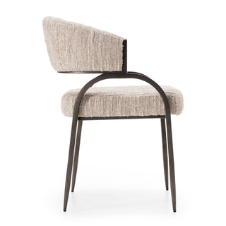 Modrest Kobe - Modern Beige Fabric Dining Chair