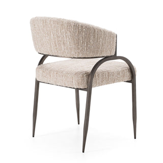 Modrest Kobe - Modern Beige Fabric Dining Chair