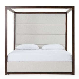 Modrest Manhattan - Contemporary Canopy Brown Oak Bed