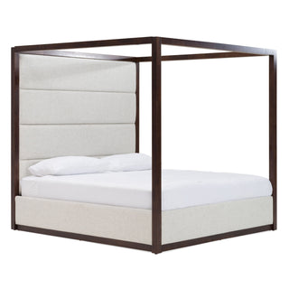 Modrest Manhattan - Contemporary Canopy Brown Oak Bed