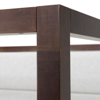 Modrest Manhattan - Contemporary Canopy Brown Oak Bed