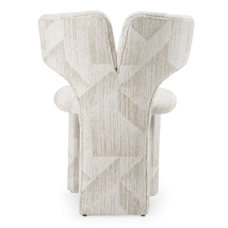 Modrest Masuda - Modern Beige Pattern Fabric Dining Chair (Set of 2)