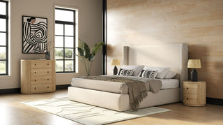 Modrest Byrne - Modern Beige Fabric Bed