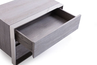 Arlene Modern Grey Elm & Stainless Steel Bedroom Set